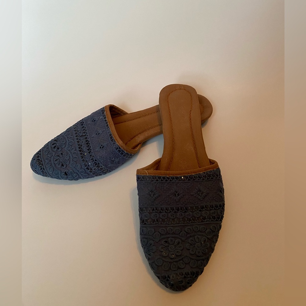 Cute boho hand made comfy slip on, size 7, great condition, hardly used